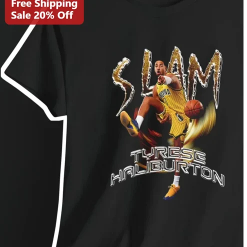 SLAM Tyrese Haliburton All-Star Vol 4 Graphic Tee Indiana Pacers Basketball Fan Gift