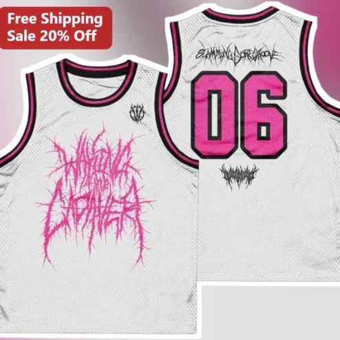 Slamming Door Groove Jersey Death Metal Y2K Streetwear Mesh Basketball Shirt