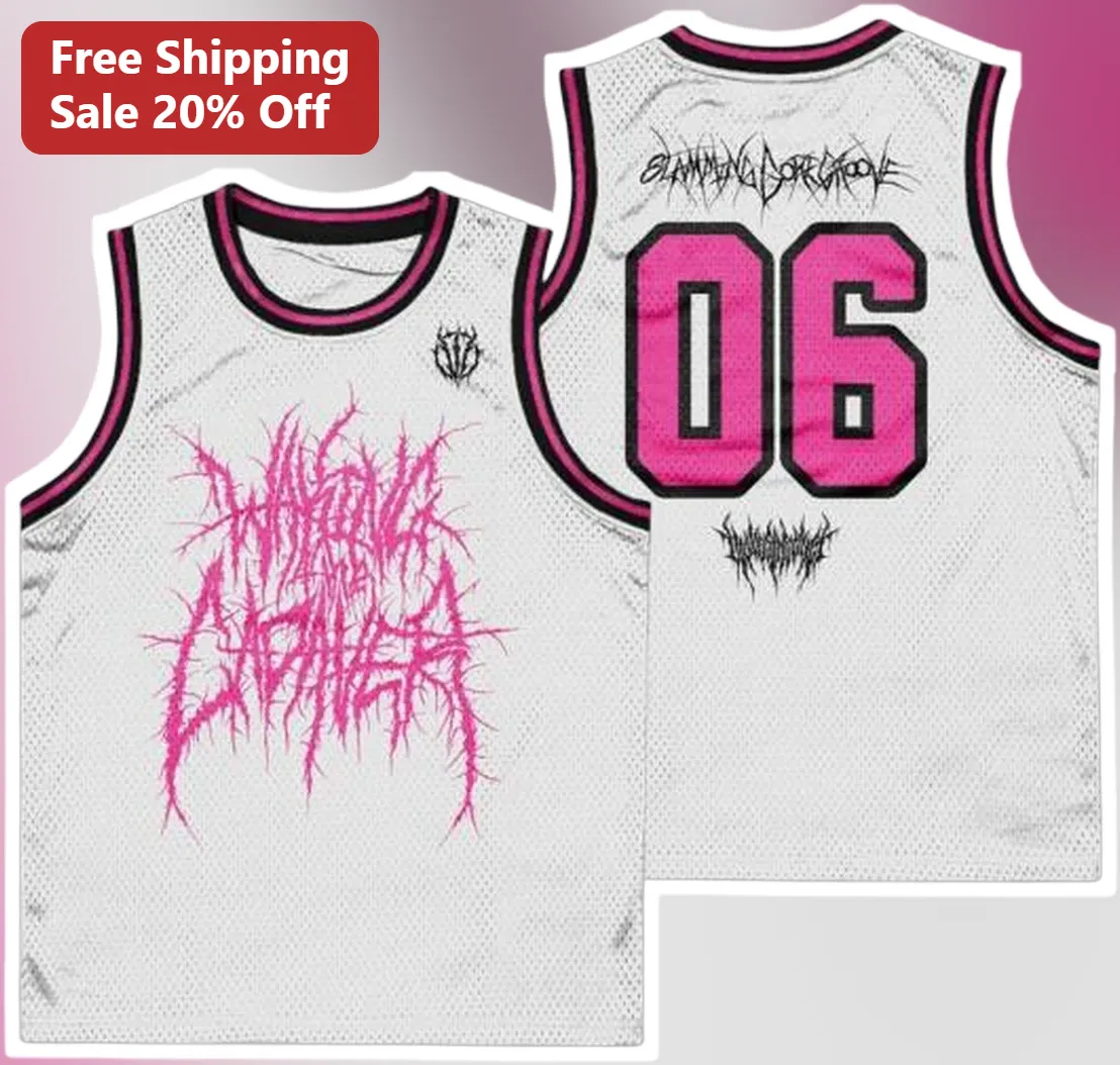 Slamming Door Groove Jersey Death Metal Y2K Streetwear Mesh Basketball Shirt