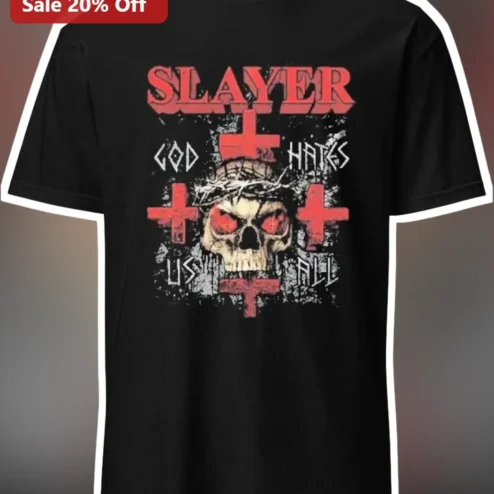 Slayer God Hates Us All Tee American Thrash Metal Band Shirt