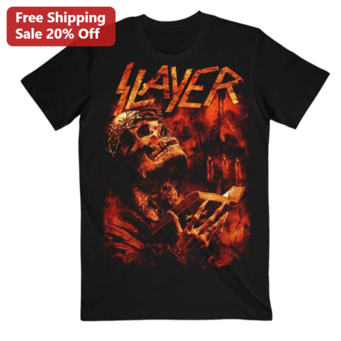 Slayer Thrash Metal Band Tee, Vintage Heavy Metal Graphic T-Shirt, Rock Concert Music Merch Gift