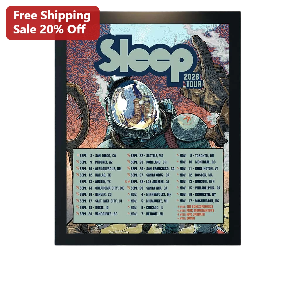 Sleep 2026 Tour Poster Psychedelic Stoner Rock Band Art Print Wall Decor