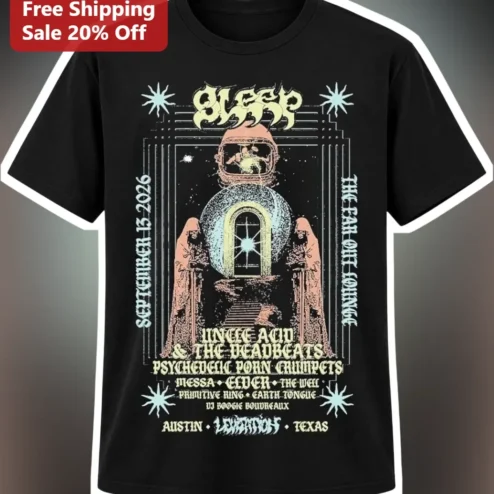 Sleep Uncle Acid The Deadbeats Psychedelic Stoner Rock Vintage Concert Poster Tee