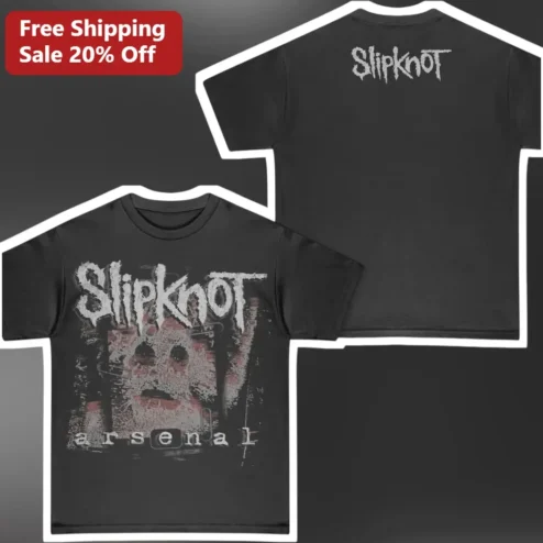 Slipknot Arsenal Graphic Tee Black Heavy Metal Band Merch