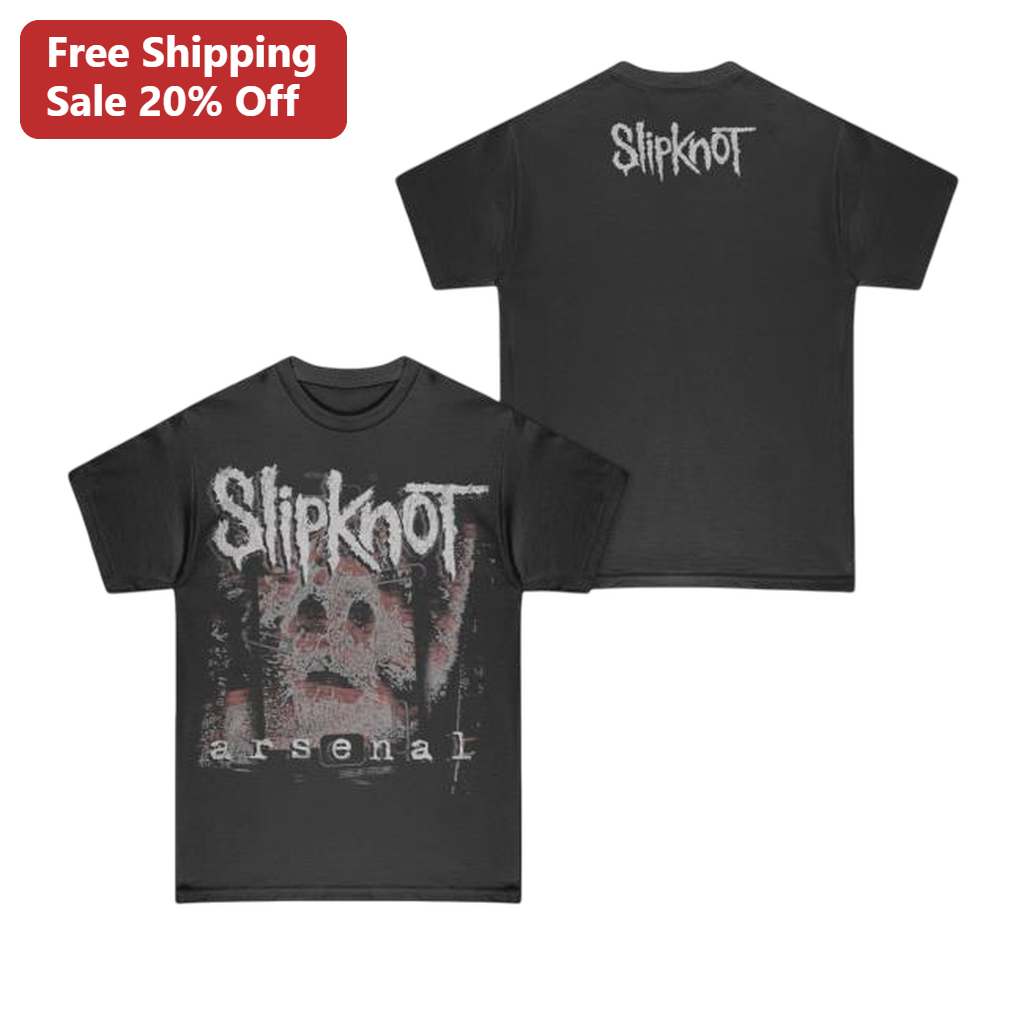 Slipknot Arsenal Tee Vintage Black Heavy Metal Rock Band Graphic Shirt