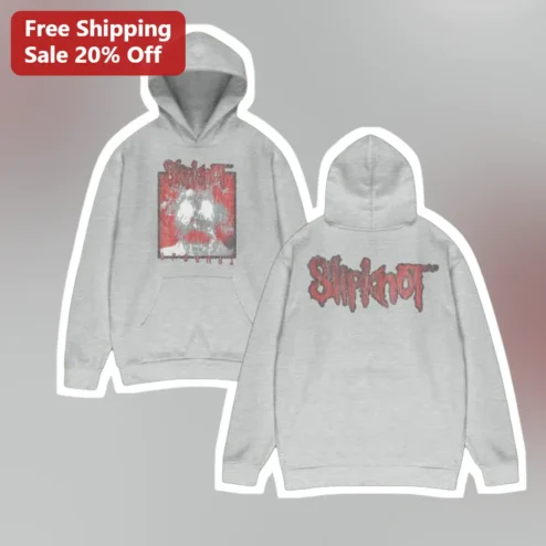 Slipknot Hoodie Heavy Metal Band Merchandise Graphic Distressed Rock Sweatshirt