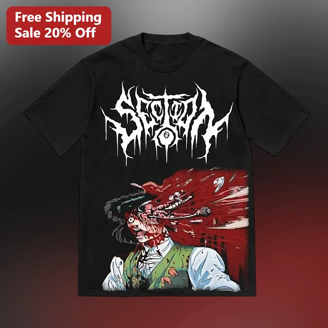 Sloth Death Metal Graphic Tee Horror Gore Band Shirt for Men Women