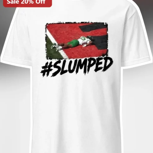 #SLUMPED Football Slump Graphic Tee Fantasy Fail Humor Shirt