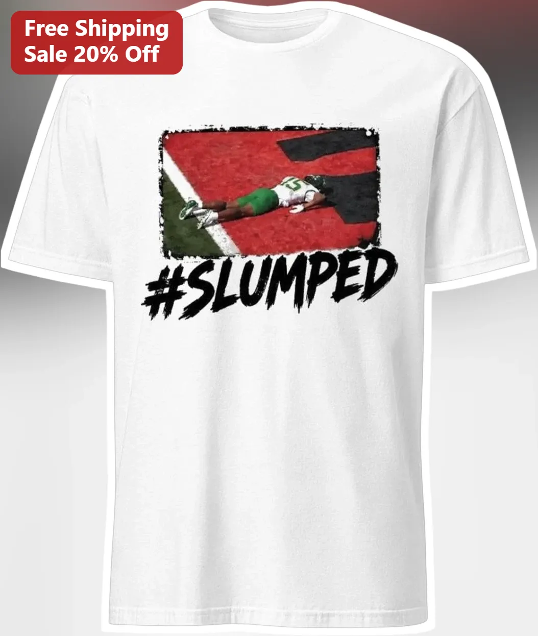 #SLUMPED Football Slump Graphic Tee Fantasy Fail Humor Shirt