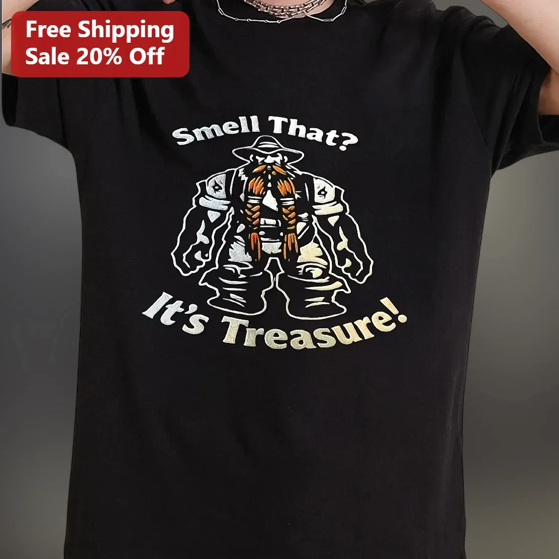 Smell That? It's Treasure! Dwarf Fantasy RPG Graphic Tee for Men