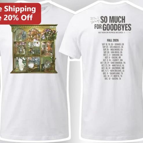 So Much For Goodbyes Fall 2026 Tour Tee Billie Marten Indie Folk Music Merch