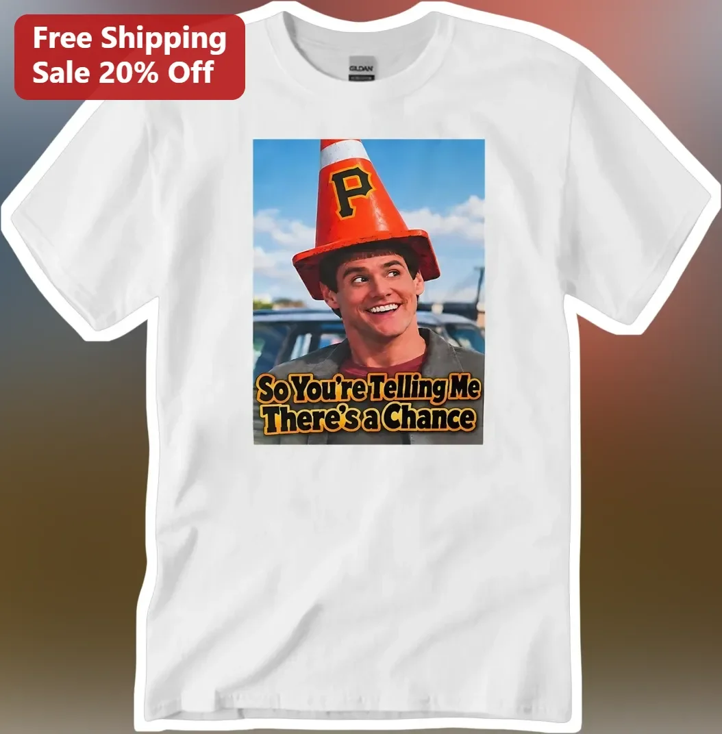 So You're Telling Me There's a Chance Tee Jim Carrey Ace Ventura Retro 90s Movie Quote Graphic Shirt