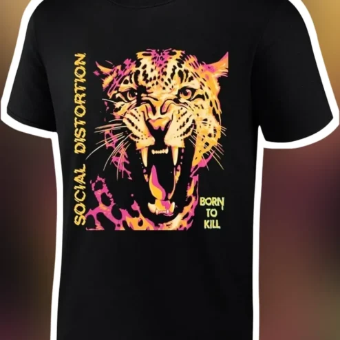 Social Distortion Born To Kill Tee Punk Rock Band Graphic Shirt