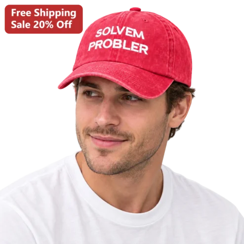 Solvem Probler Cap Embroidered Washed Cotton Dad Hat Streetwear Meme Gift