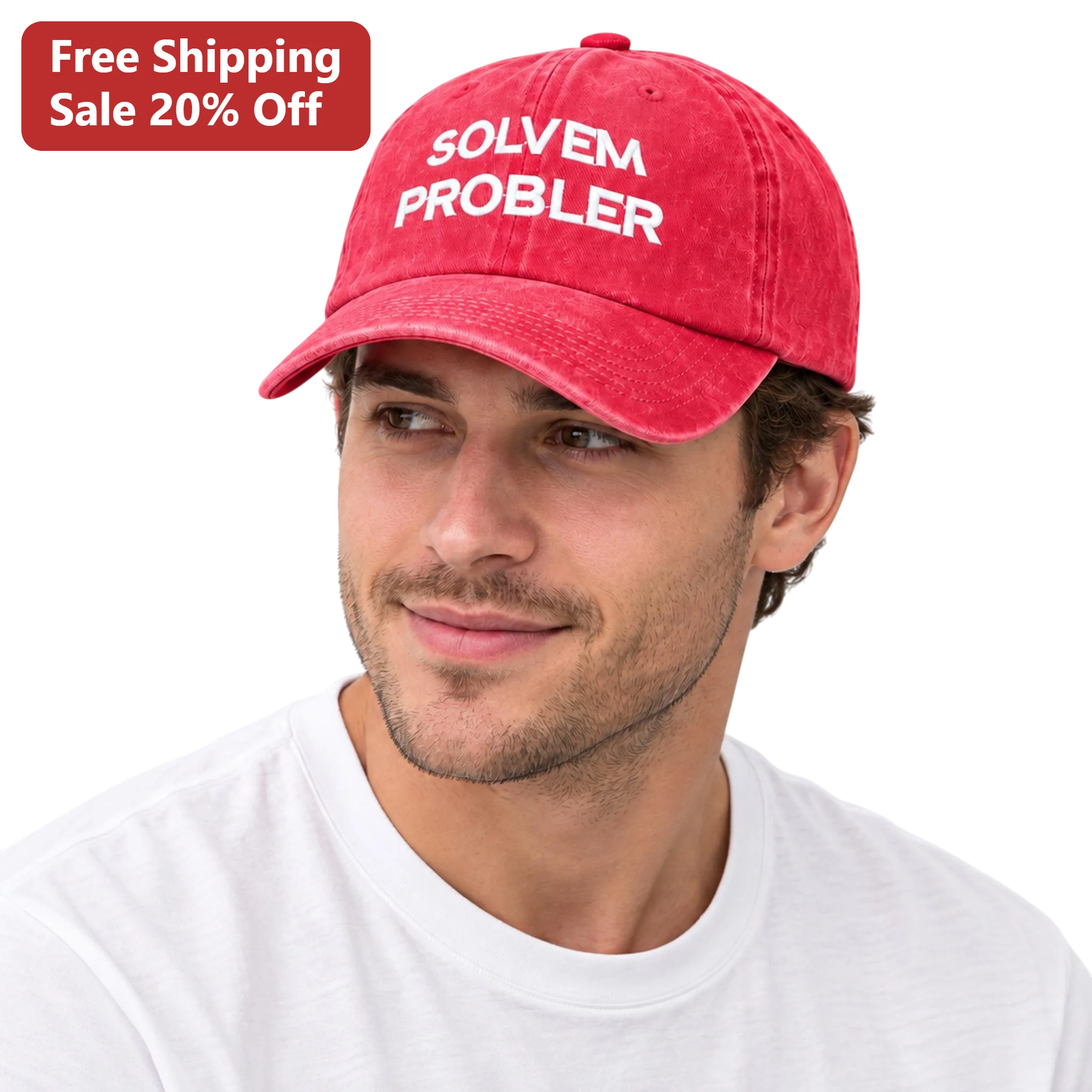 Solvem Probler Cap Embroidered Washed Cotton Dad Hat Streetwear Meme Gift