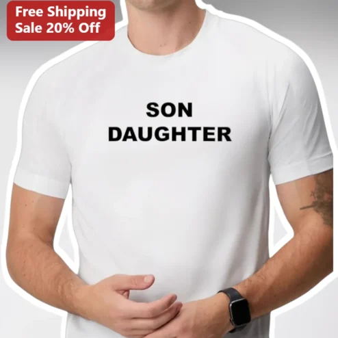Son Daughter Tee Minimalist Family Relationship Shirt Gift for Parents