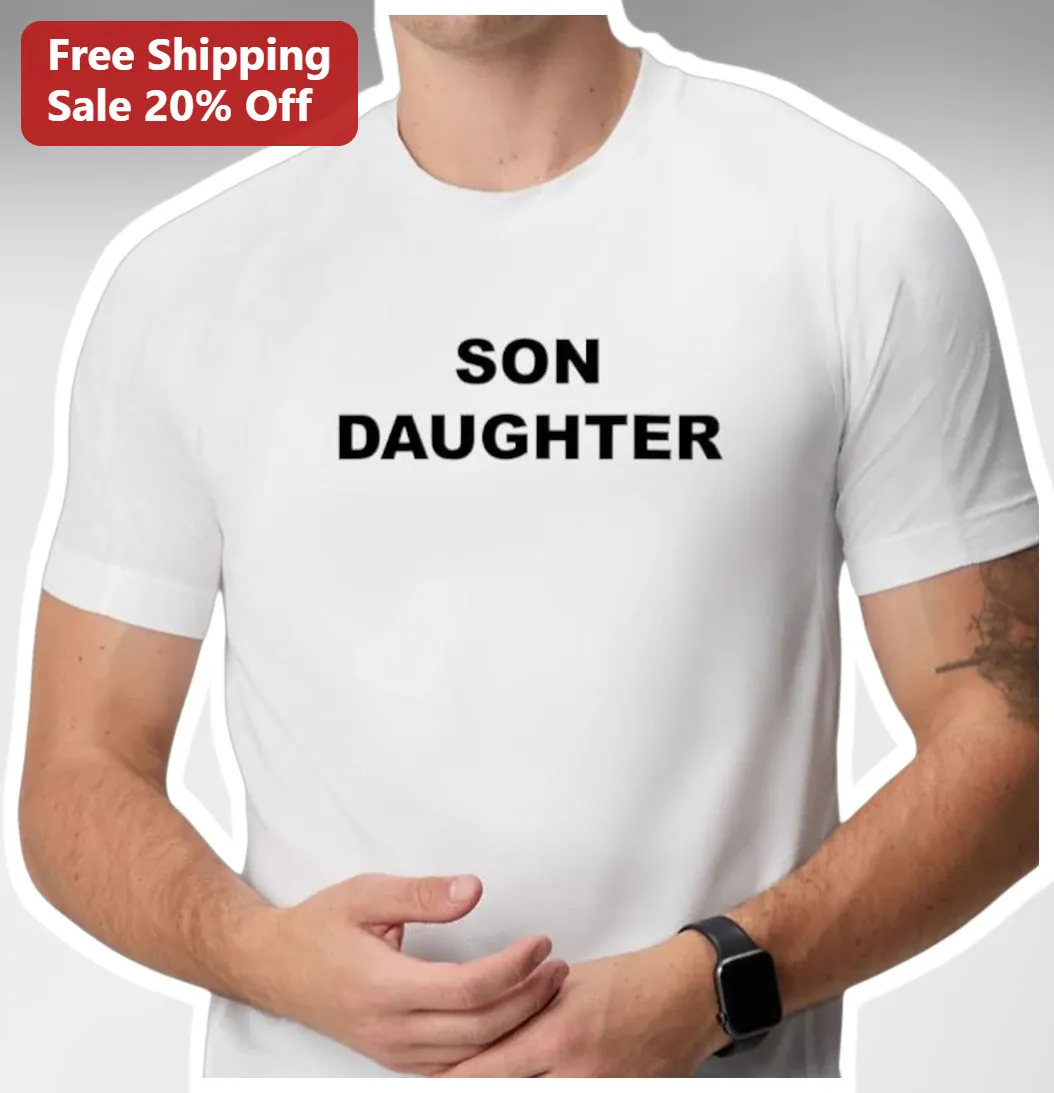 Son Daughter Tee Minimalist Family Relationship Shirt Gift for Parents