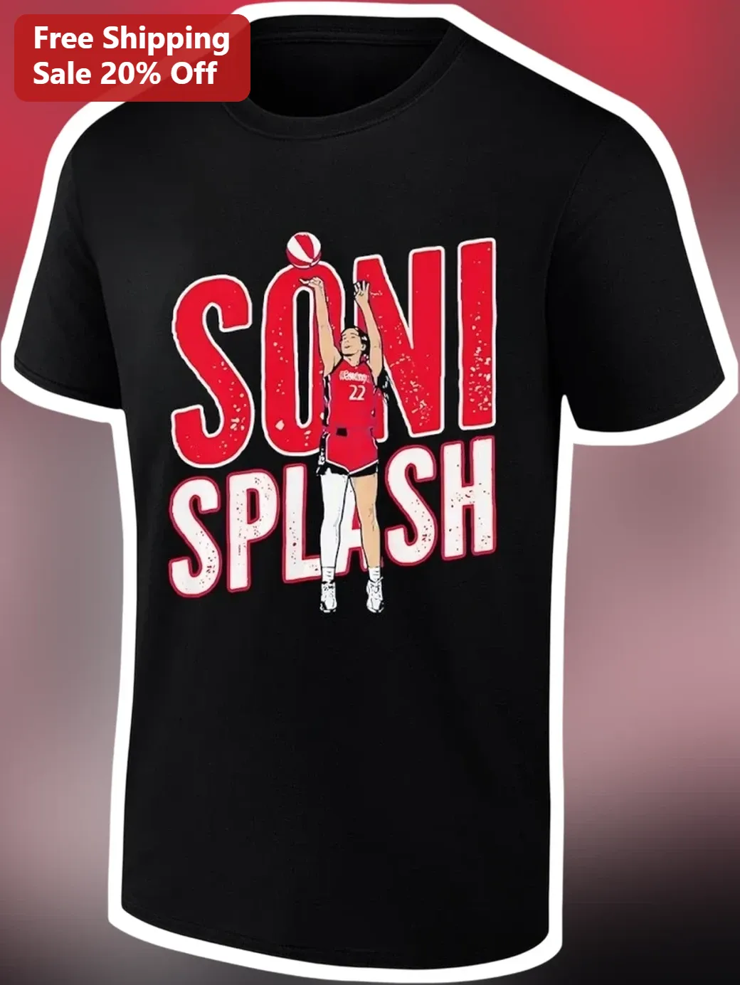 Soni Splash Tee Sonia Citron Washington Basketball Fan Shirt