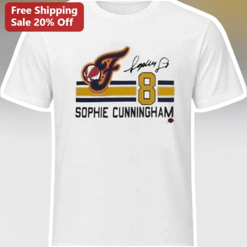 Sophie Cunningham Tee Retro Basketball Jersey Style Graphic Shirt for WNBA Indiana Fever Fans