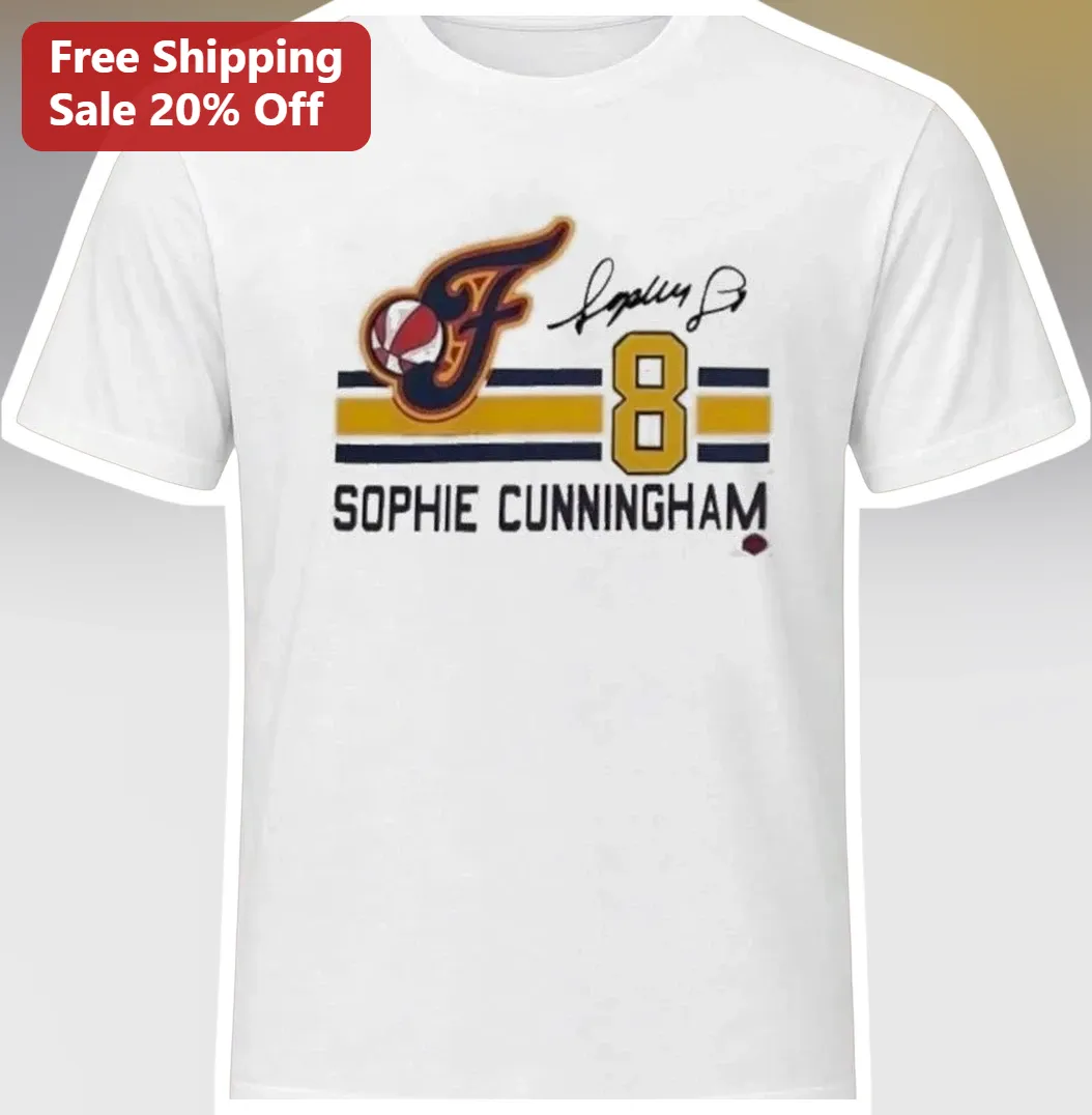 Sophie Cunningham Tee Retro Basketball Jersey Style Graphic Shirt for WNBA Indiana Fever Fans