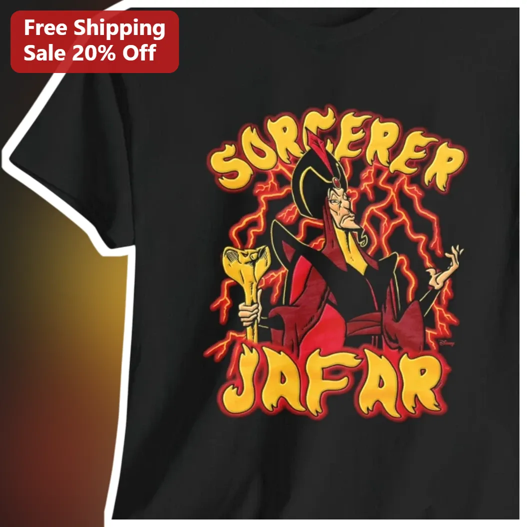 Sorcerer Jafar Tee Aladdin Disney Villain Graphic T-Shirt for Men Women