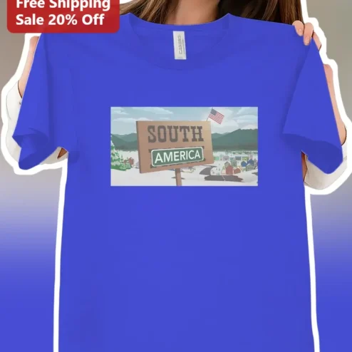 South America Tee South Park Parody Funny Geography Graphic T-Shirt