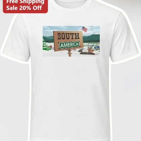 South America Travel Souvenir Graphic Tee Cartoon Landscape Gift
