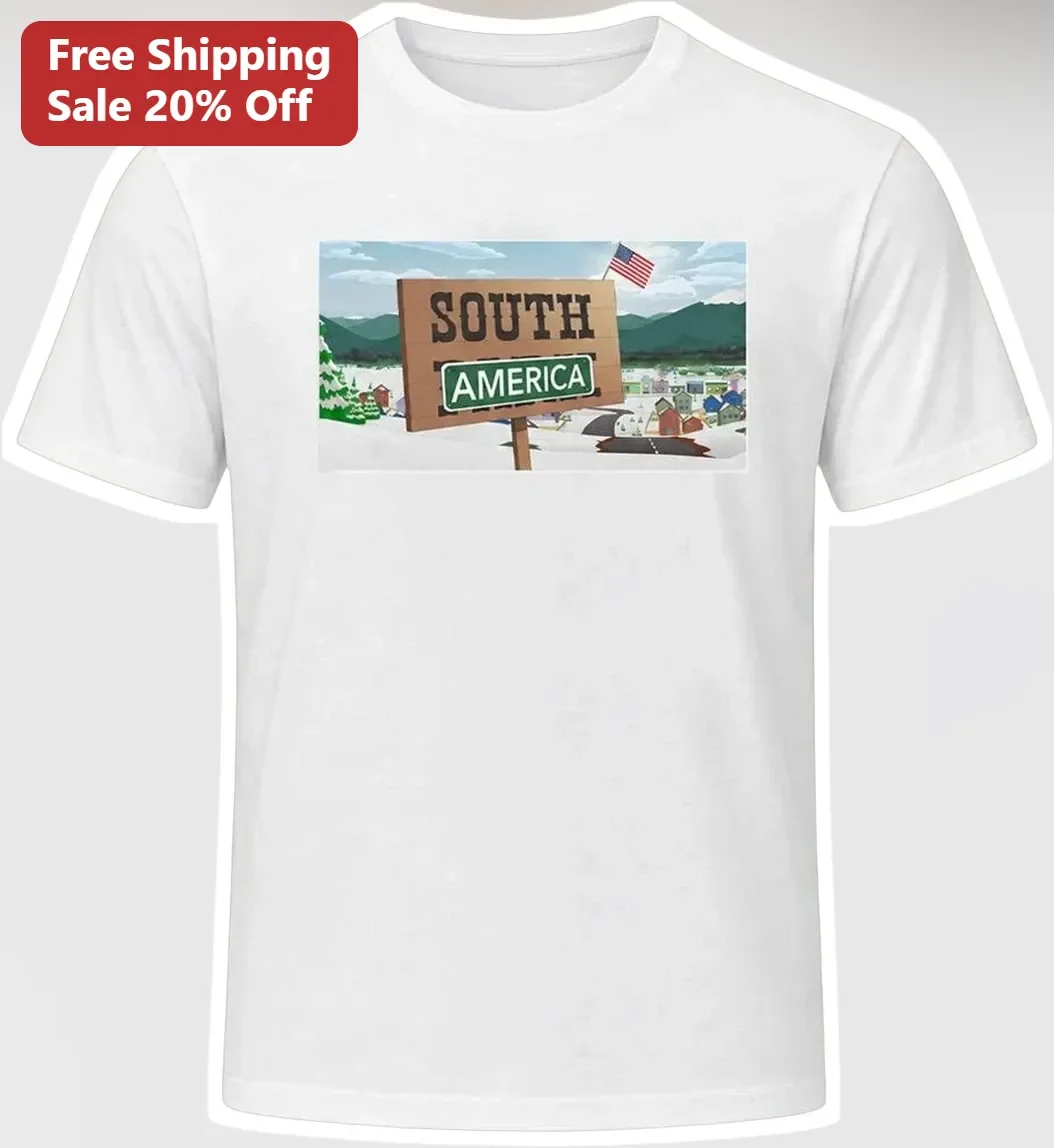 South America Travel Souvenir Graphic Tee Cartoon Landscape Gift