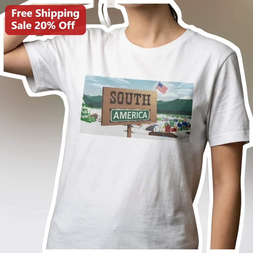 South America Travel Tee Vintage Signpost Graphic T-Shirt Gift for Wanderlust