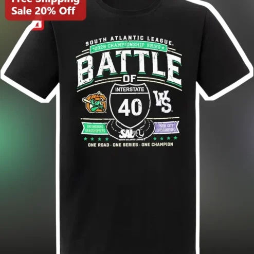 South Atlantic League Battle of Interstate 40 Tee One Road One Series Vintage Baseball Shirt