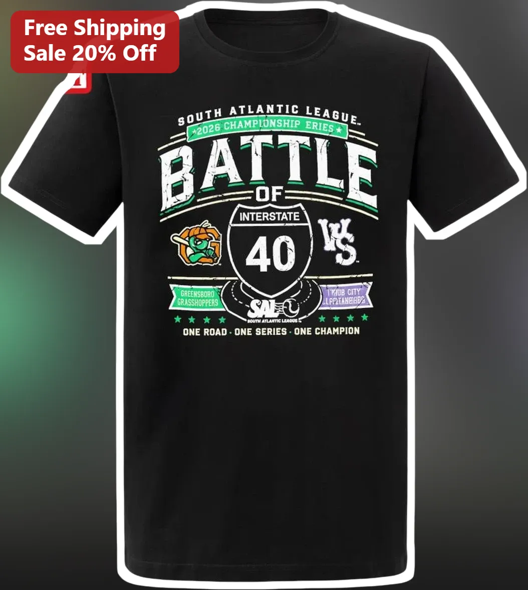 South Atlantic League Battle of Interstate 40 Tee One Road One Series Vintage Baseball Shirt