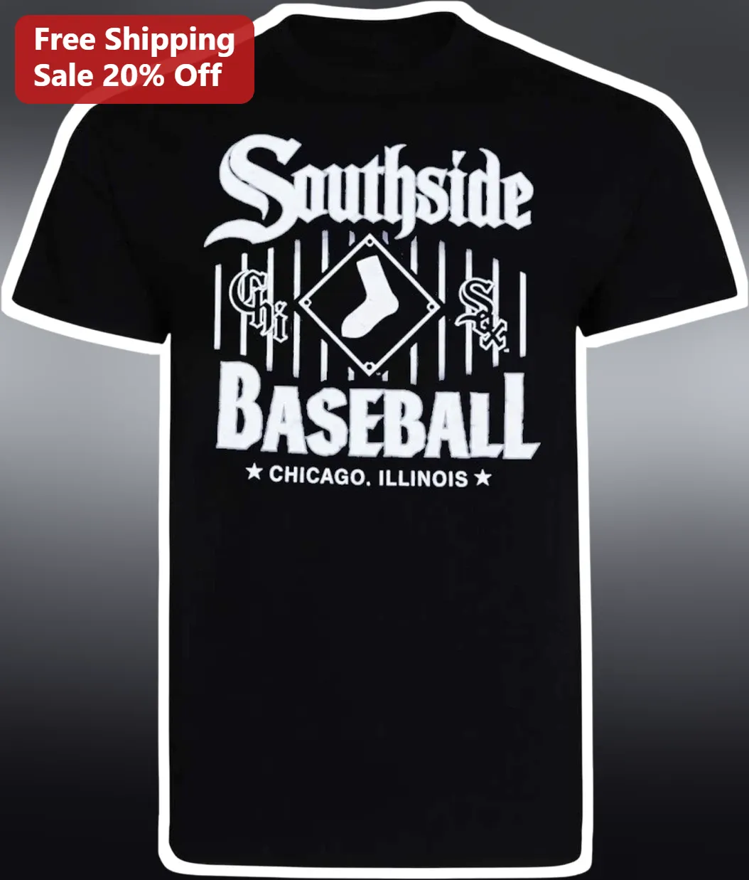 Southside Baseball Tee Vintage Chicago White Sox Fan Graphic Shirt