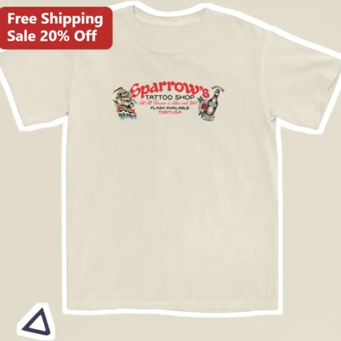 Sparrow's Tattoo Shop Not All Treasure is Silver and Gold Captain Jack Sparrow Tortuga Flash Tee