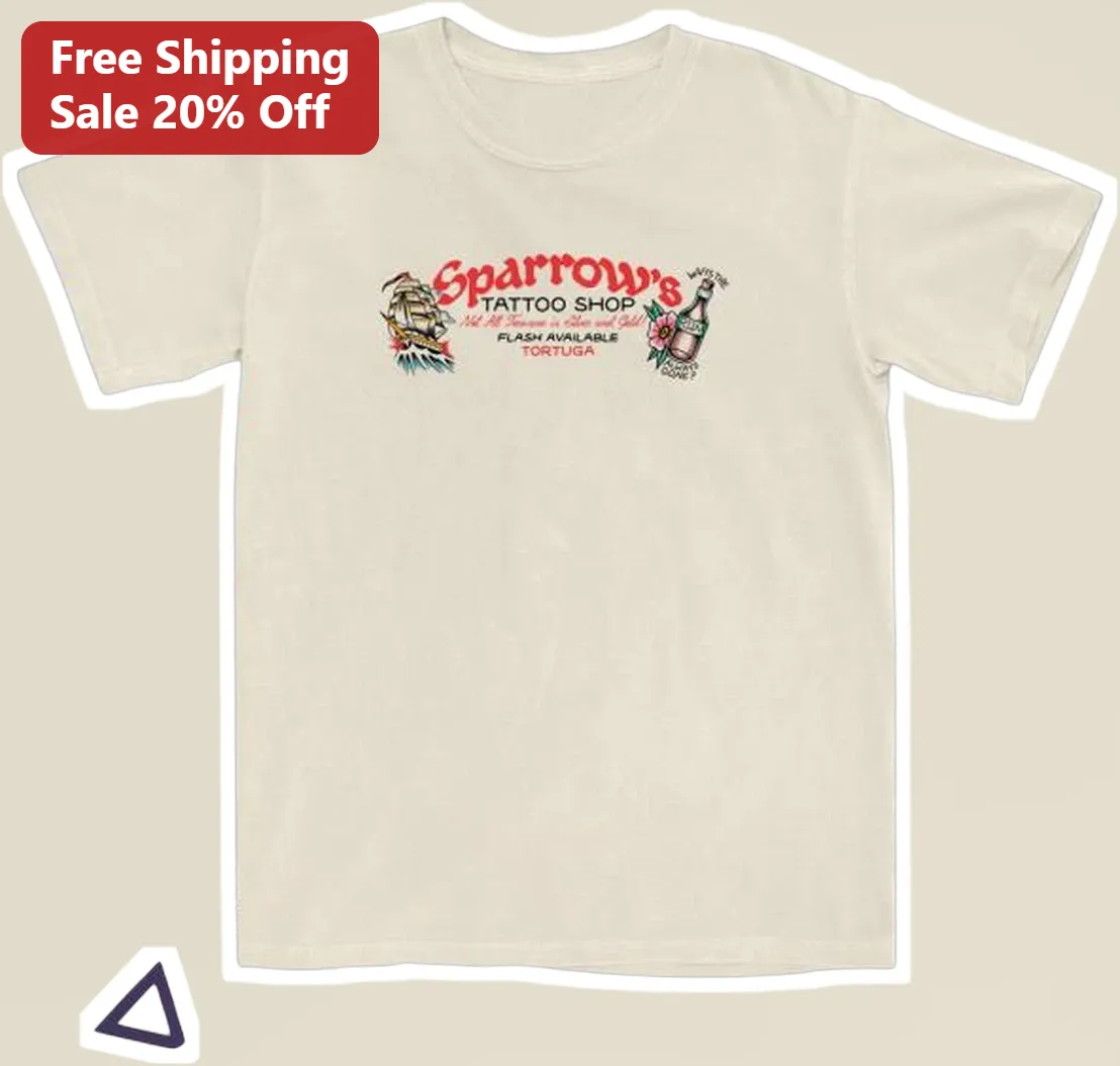Sparrow's Tattoo Shop Not All Treasure is Silver and Gold Captain Jack Sparrow Tortuga Flash Tee