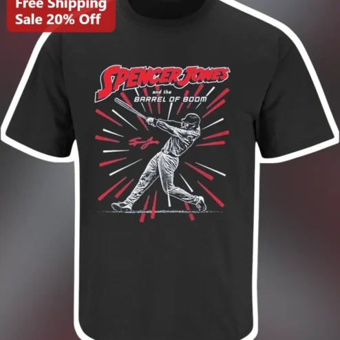 Spencer Jones and the Barrel of Boom Vintage Baseball Graphic Tee