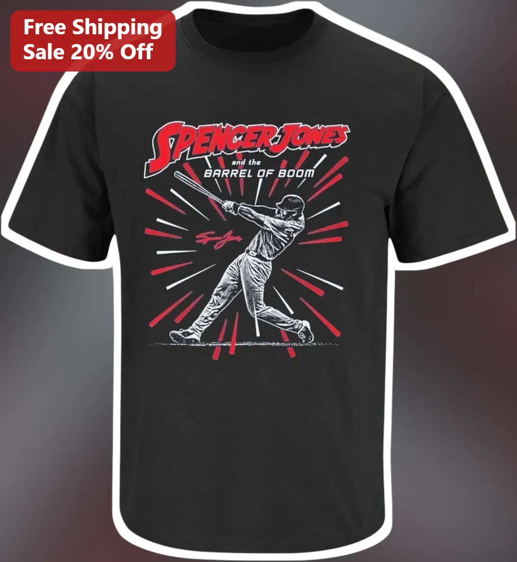 Spencer Jones and the Barrel of Boom Vintage Baseball Graphic Tee