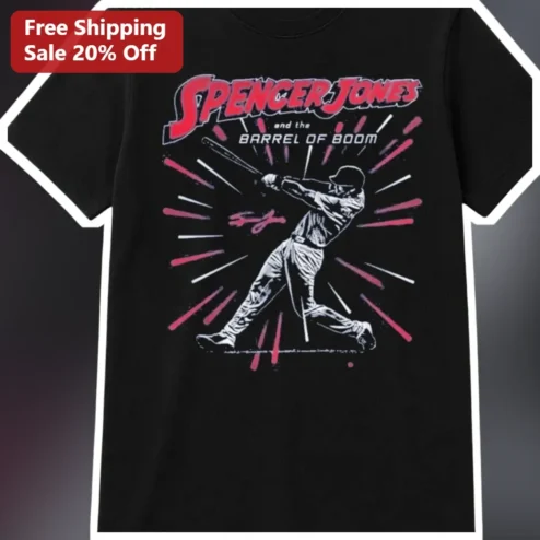 Spencer Jones Barrel of Boom Vintage Baseball Tee