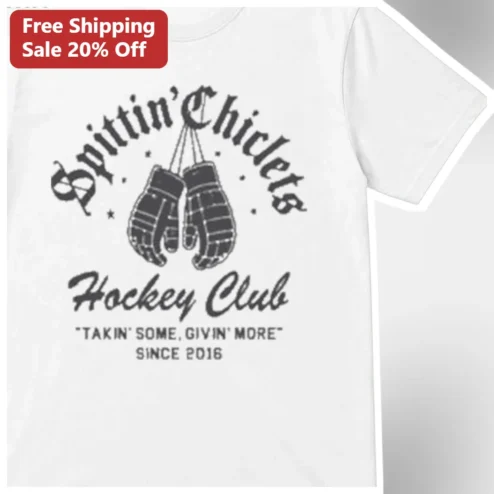 Spittin' Chiclets Hockey Club Tee Takin Some Givin More Vintage Graphic Shirt