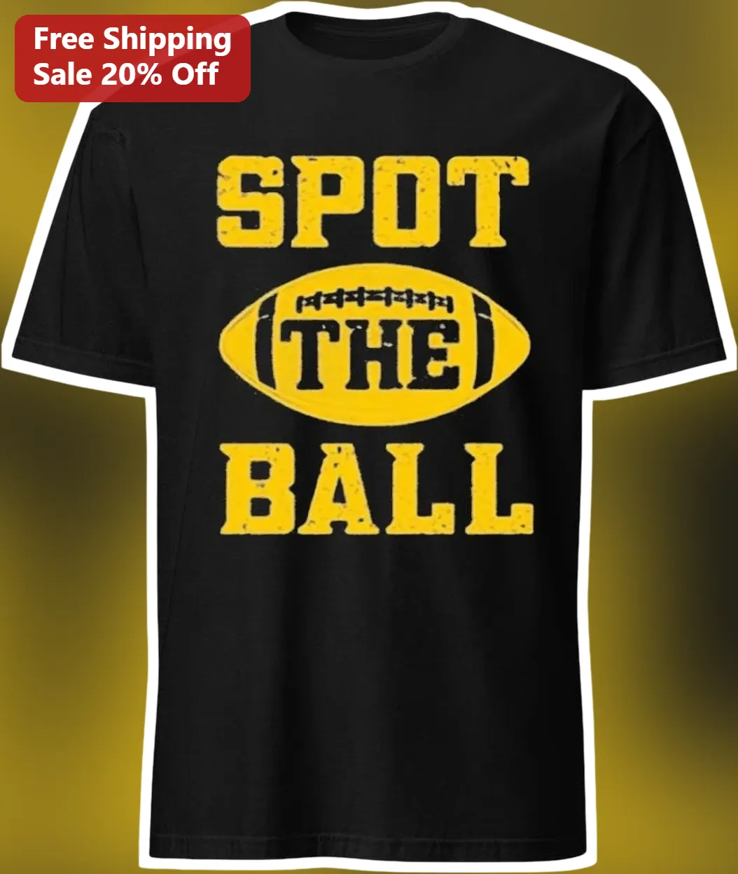 Spot The Ball Graphic Tee Vintage Distressed Football Shirt Gift for Players Coaches Fans