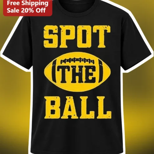 Spot the Ball Vintage Football Graphic Tee Funny Conversation Starter Shirt for Game Day