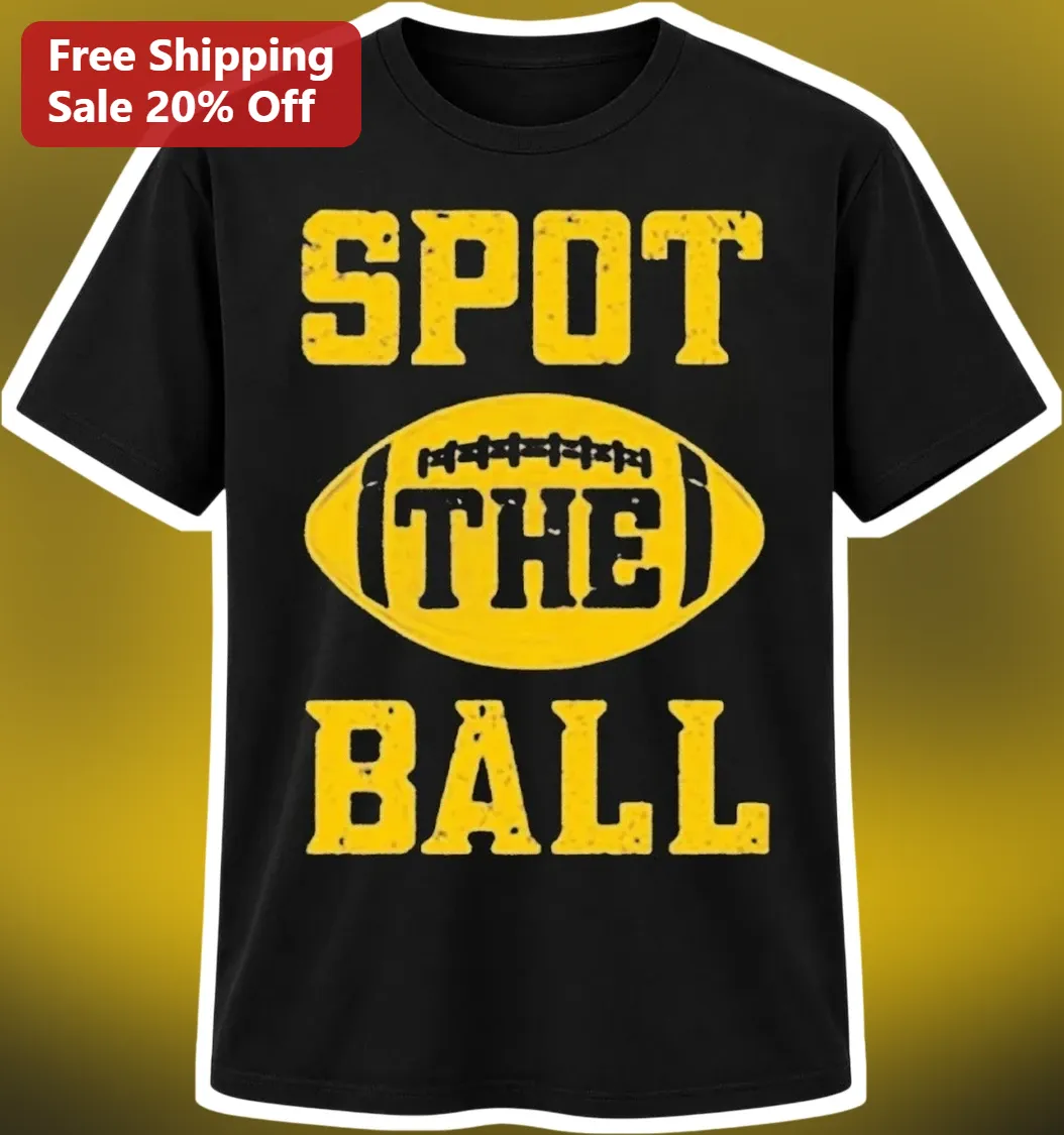 Spot the Ball Vintage Football Graphic Tee Funny Conversation Starter Shirt for Game Day