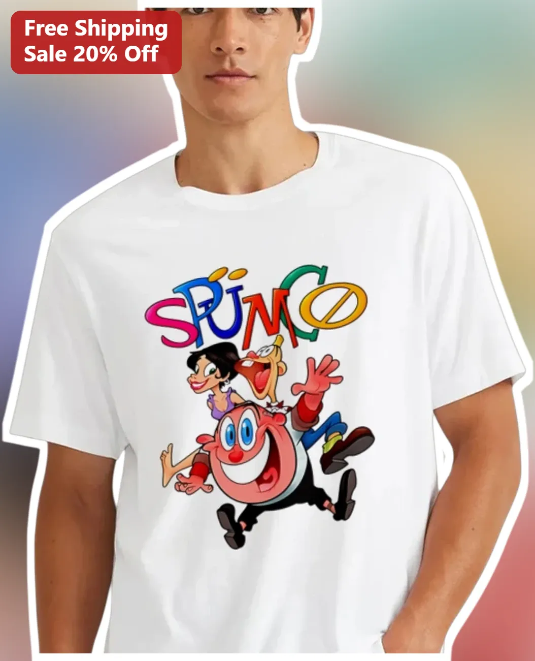 SPUMCO Ren Stimpy Vintage Retro Cartoon Tee