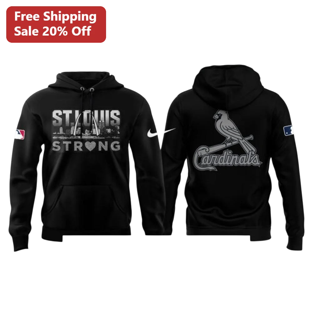 St. Louis Cardinals Hoodie ST. LOUIS STRONG Distressed Gateway Arch Baseball Fan Apparel