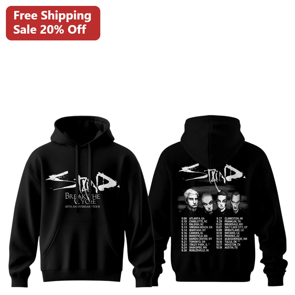 Staind Break The Cycle 25th Anniversary Tour Hoodie