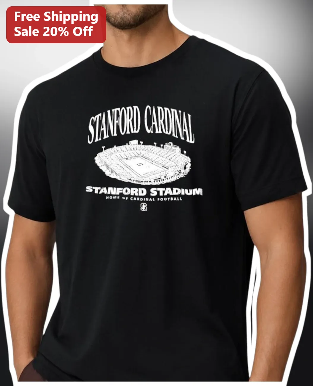 Stanford Cardinal Stadium Home of Football Graphic Tee for Alumni and Fans