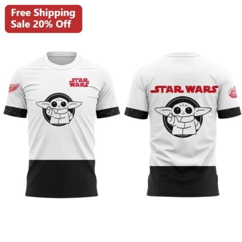 Star Wars Grogu Baby Yoda Line Art Tee Cute Mandalorian Graphic Shirt for Kids and Fans