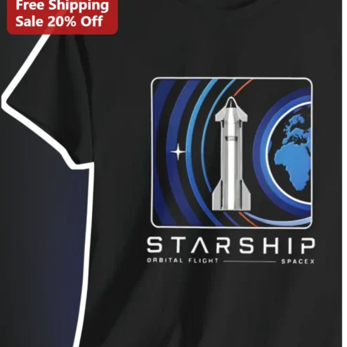 Starship Orbital Flight SpaceX Tee Commemorative Space Enthusiast Gift