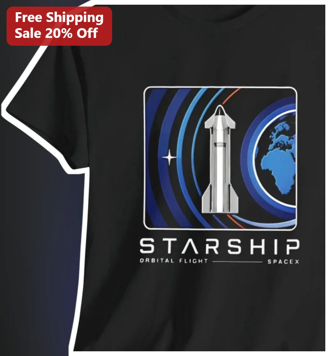 Starship Orbital Flight SpaceX Tee Commemorative Space Enthusiast Gift