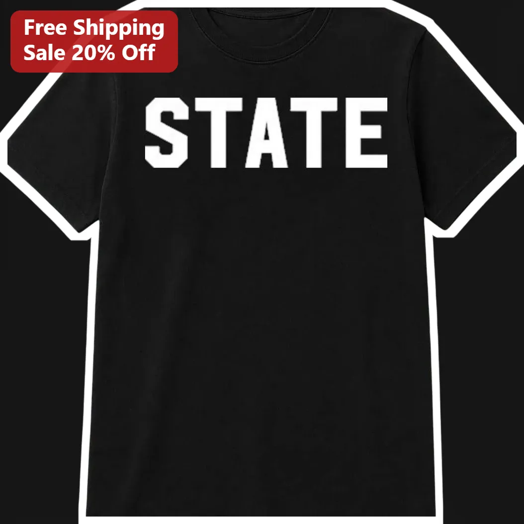 STATE Tee Vintage Collegiate Style Graphic Shirt for Men and Women