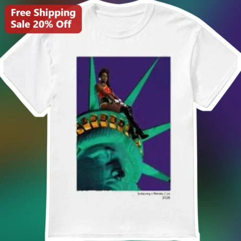 Statue of Liberty Surreal Art Tee Vaporwave Lady Liberty Graphic Shirt Gift for New York Enthusiasts